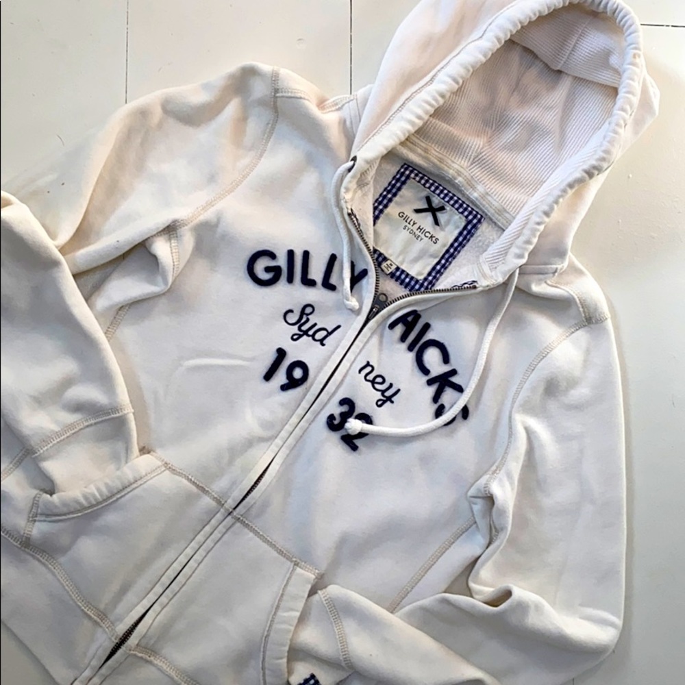 Gilly Hicks Hooded Sweatshirt Size Medium White